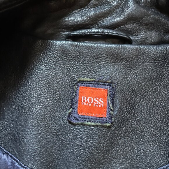 Hugo Boss leather jacket, women's long leather jacket, Jannis-D style jacket - Picture 3 of 4